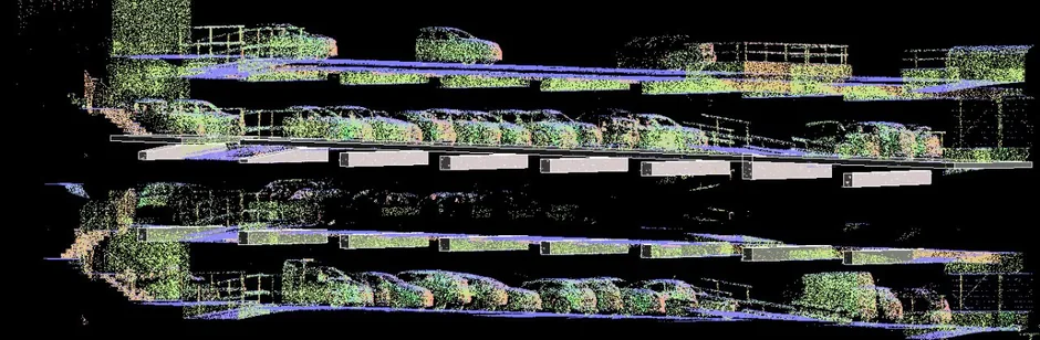 Registered laser scan point cloud of AO Arena Manchester